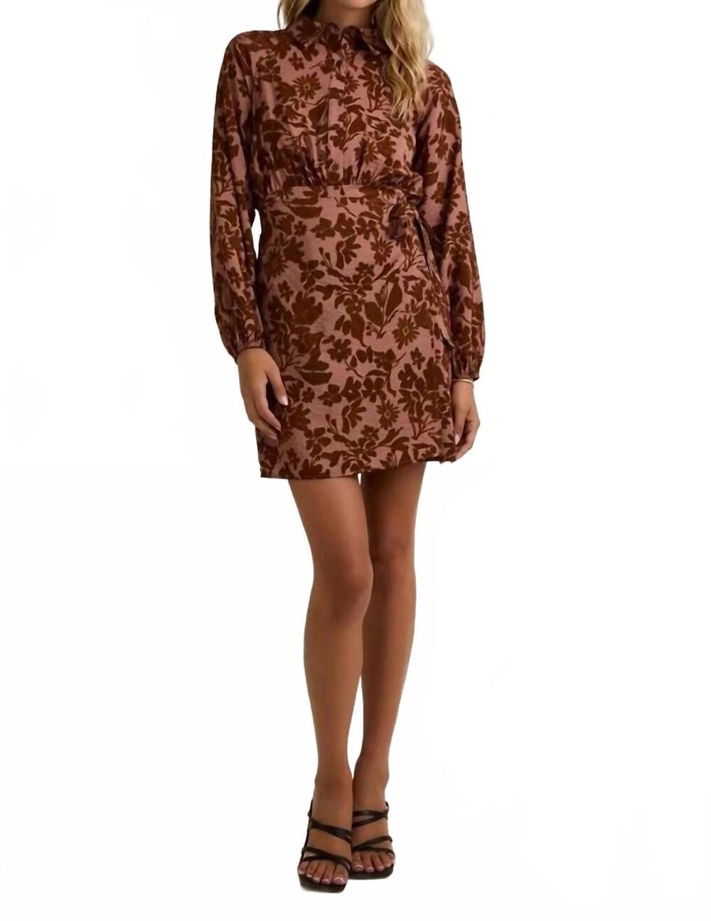 NEW GILLI in full bloom mini dress in pink